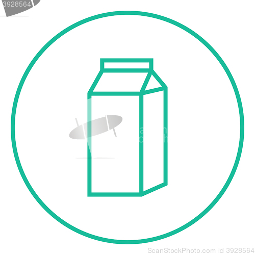 Image of Packaged dairy product line icon.