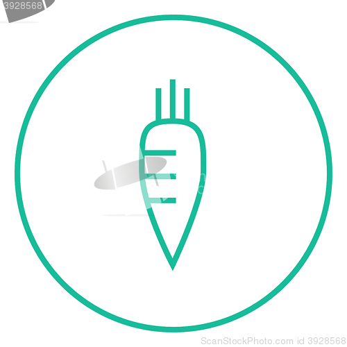 Image of Carrot line icon.