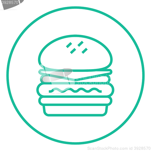 Image of Double burger line icon.