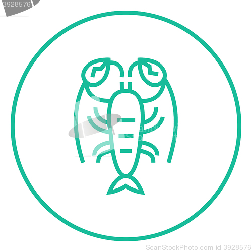 Image of Lobster line icon.