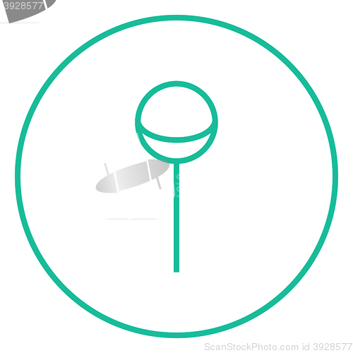 Image of Round lollipop line icon.