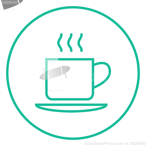 Image of Cup of hot drink line icon.