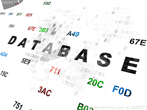 Image of Database concept: Database on Digital background