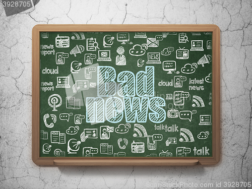 Image of News concept: Bad News on School board background