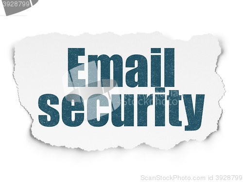 Image of Security concept: Email Security on Torn Paper background