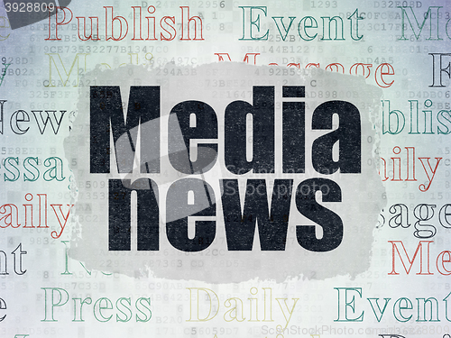Image of News concept: Media News on Digital Data Paper background