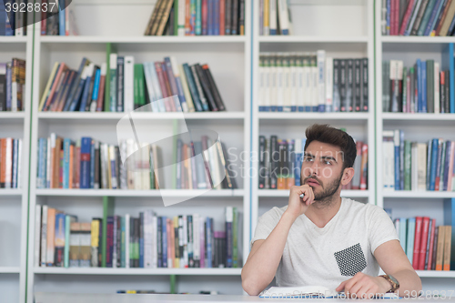 Image of student study  in school library