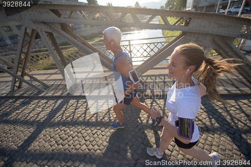 Image of couple jogging