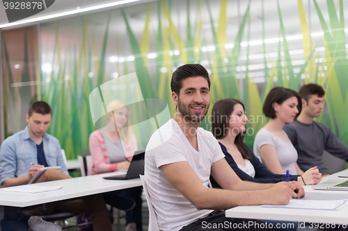 Image of students group study
