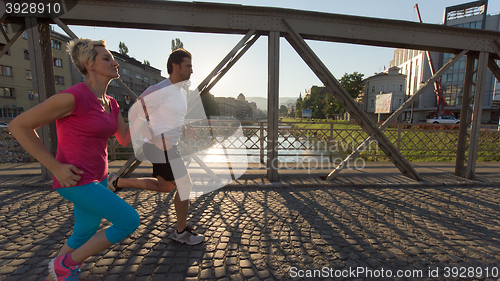 Image of couple jogging