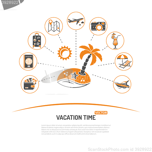 Image of Vacation Time and Tourism Concept