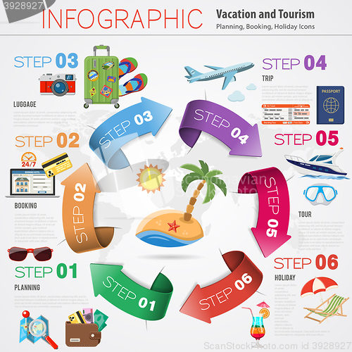 Image of Vacation Timeline Infographics