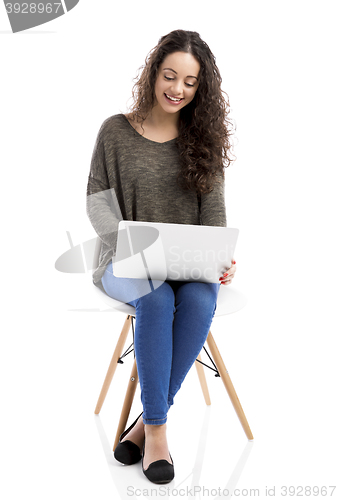 Image of Woman working with a laptop