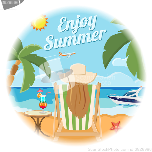 Image of Vacation and Summer Card Concept