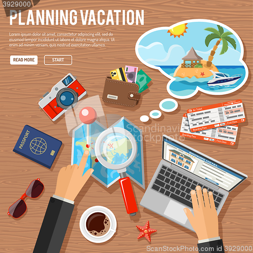 Image of Planning Vacation Concept