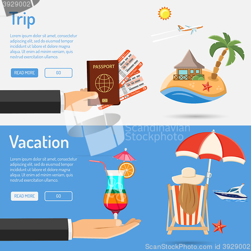 Image of Vacation and Trip Banners