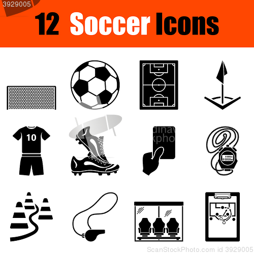 Image of Set of soccer icons