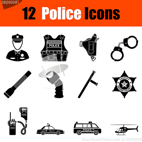 Image of Set of police icons