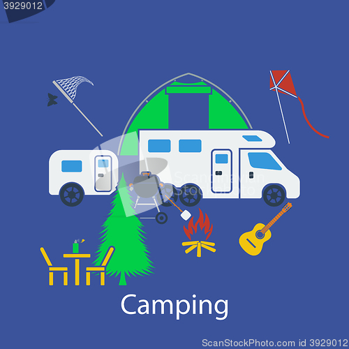 Image of Camping flat design