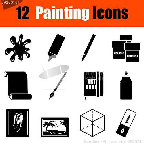 Image of Set of painting icons