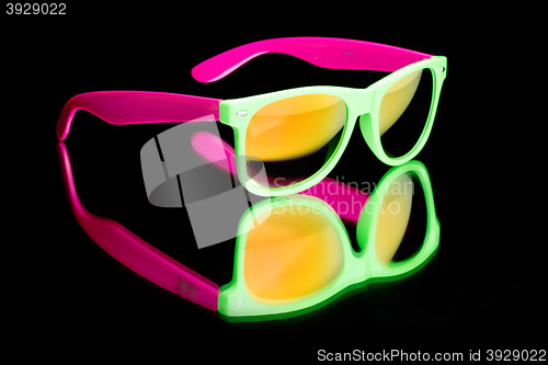 Image of colored sunglasses.