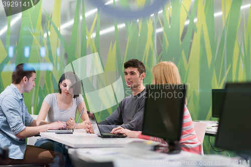 Image of students group study