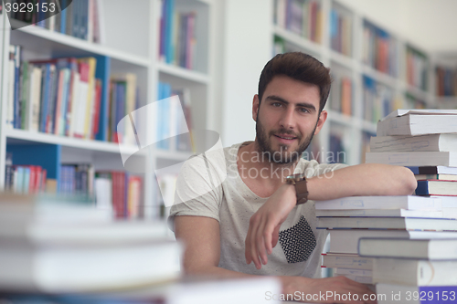 Image of student study  in school library