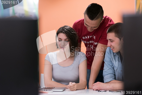 Image of students group study