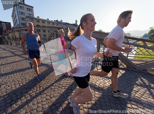 Image of people group jogging