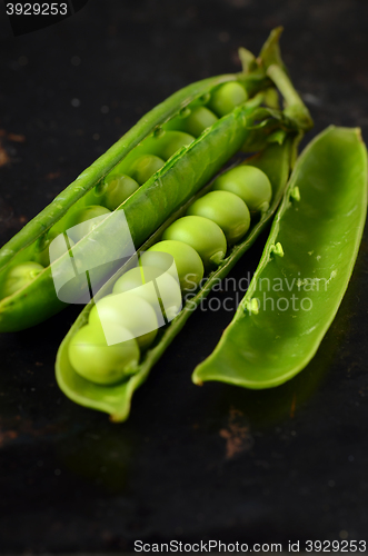 Image of Fresh  organic green peas