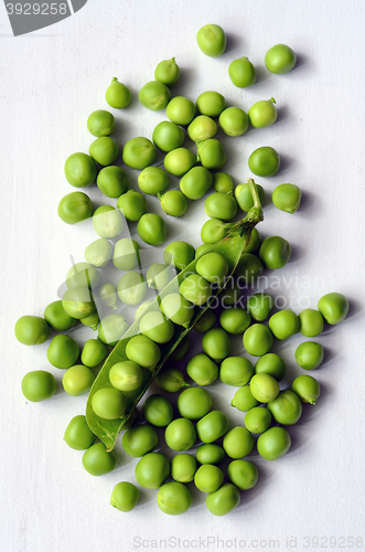 Image of Fresh  organic green peas