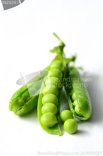 Image of Fresh  organic green peas