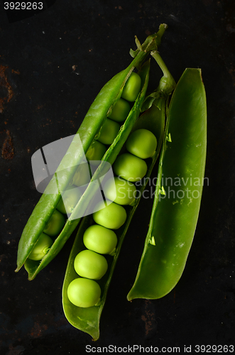 Image of Fresh  organic green peas