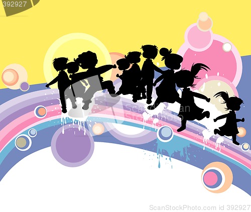 Image of kids silhouettes