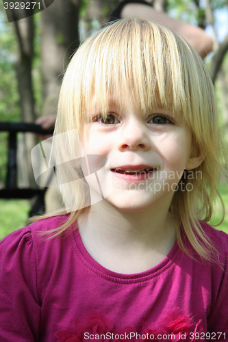 Image of Young girl smiling