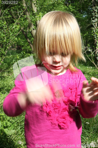 Image of Young girl playing