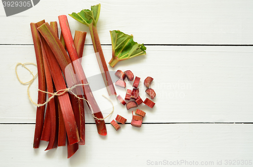 Image of Fresh organic rhubarb