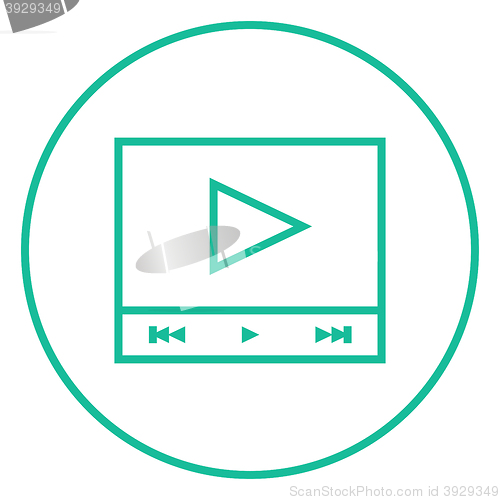 Image of Video player line icon.