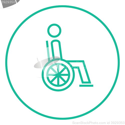 Image of Disabled person line icon.