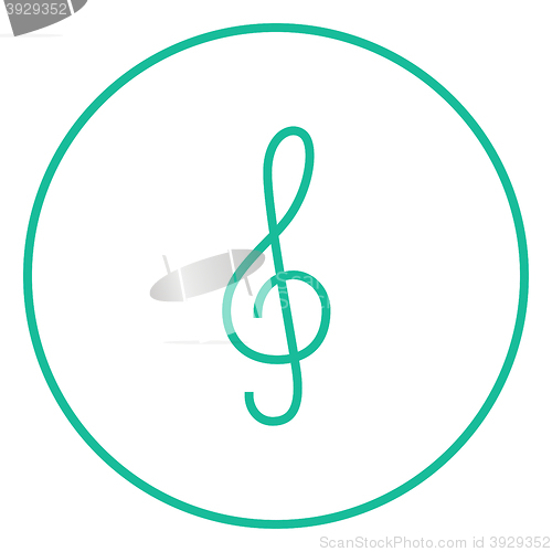 Image of G-clef line icon.