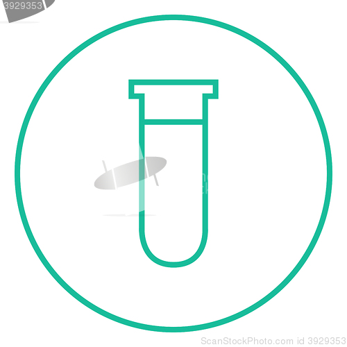 Image of Test tube line icon.