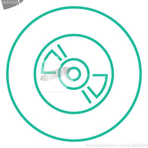 Image of Reel tape deck player recorder line icon.