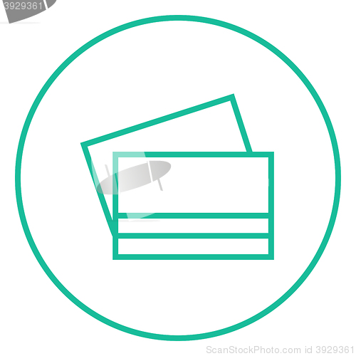 Image of Credit cards line icon.