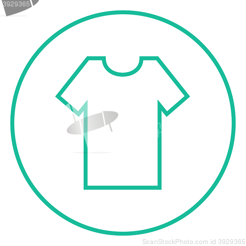 Image of T-shirt line icon.