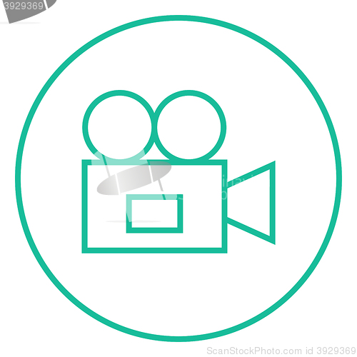 Image of Video camera line icon.