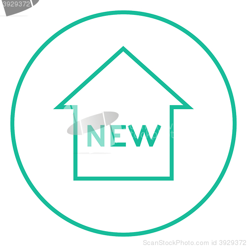 Image of New house line icon.