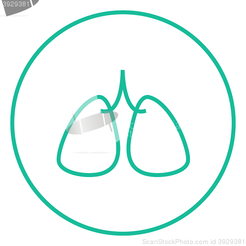 Image of Lungs line icon.