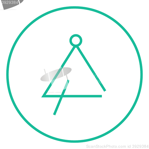 Image of Triangle line icon.