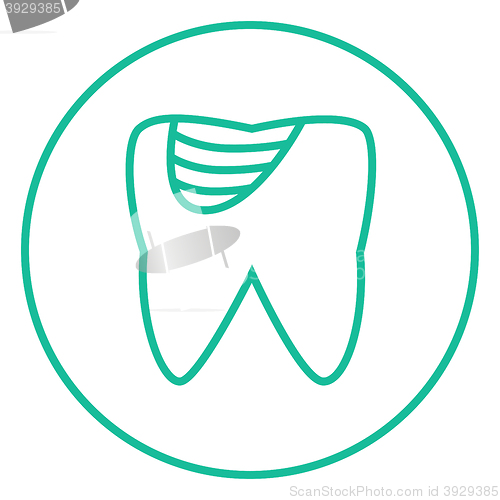 Image of Tooth decay line icon.