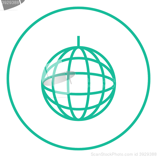 Image of Disco ball line icon.